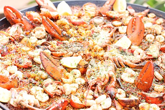 Seafood catering service paella Ibiza