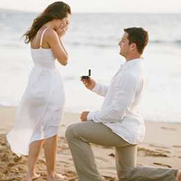 A marriage prposal on the beach, Ibiza