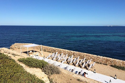 Sea view location services Ibiza, event management Ibiza
