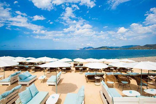 Beach sea front location service, event management Ibiza